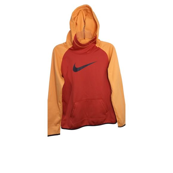 4095) Nike Girls Two Color Orange Peach Therma Fit Hoodie Size XL - Picture 1 of 6